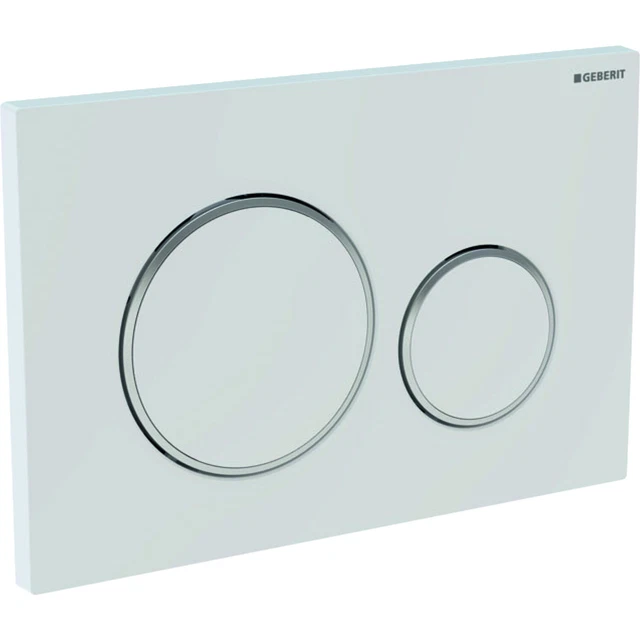 Geberit Drukplaat Sigma 40, 2-toets Round Glas Zand Grijs