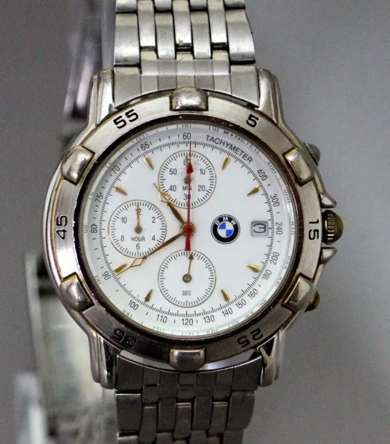 BMW Uhr Armbanduhr Chronograph mit Quarzwerk  und Metallarmband # 3324