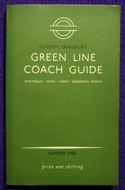 London Transport Green Line Coach Bus Timetable Map Fares Summer 1968 Lewis