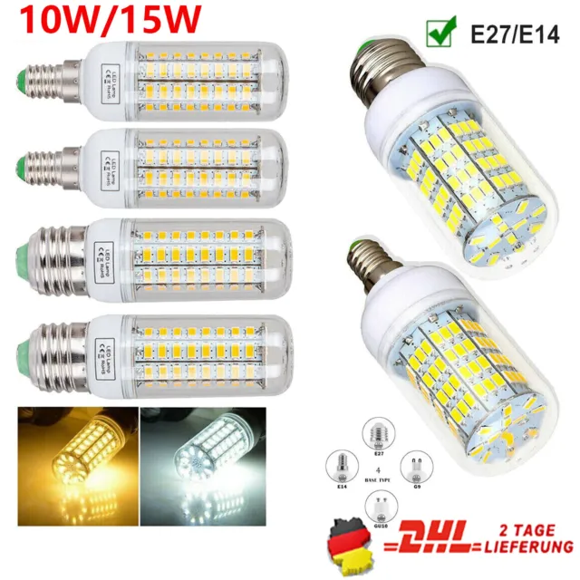 4/8x E27 E14 LED Birnen Mais Licht Leuchtmittel Glühbirne Warmweiß 5730SMD Lamp