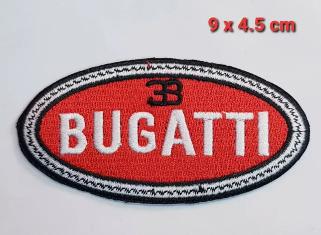Bugatti MotorSports Car logo Iron on Sew on Embroidered Patch