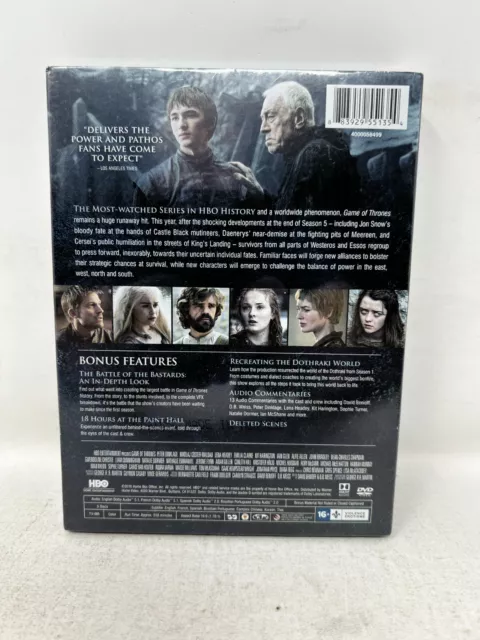 HBO Game of Thrones Season 6 (DVD, 2016) TV Series Boxset New and Sealed!!! 3