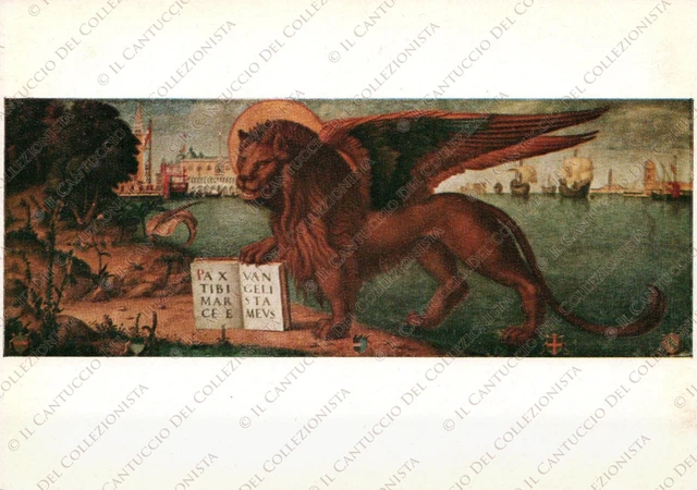 1957 Il Leone di San Marco Artista Vittore CARPACCIO Venezia Cartolina