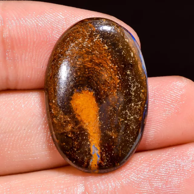 21.05 Cts. 100% Natural Boulder Opal Oval  Cabochon Untreated Loose Gemstone