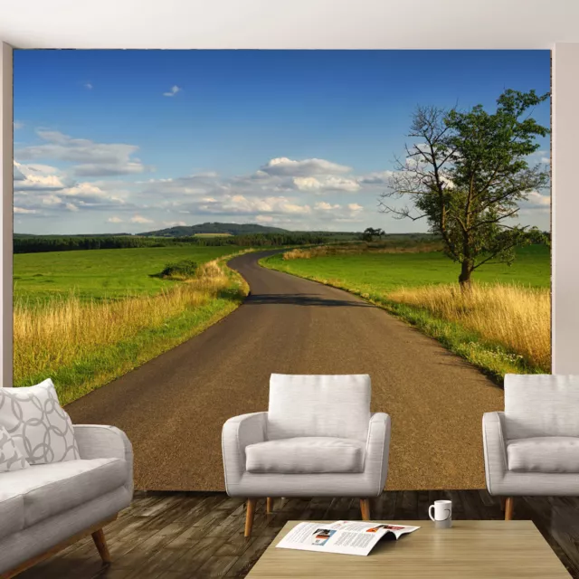 Tree Plant Road Mountain Sky Nature Wallpaper Mural Wall Art Photo Room Poster