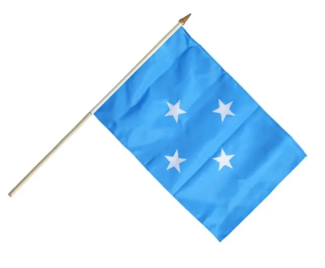 Mikronesien Stockflagge Flaggen Fahnen Stockfahne 30x45cm