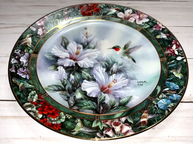 Lena Liu's The Ruby-Throated Hummingbird Fine China Collector Plate W L George