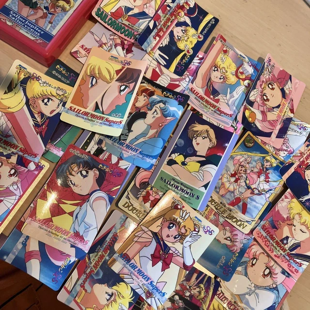 Sailor Moon Vintage Card 27 sheets Card Case Anime Used Japan