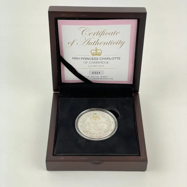 2015 HRH Princess Charlotte Of Cambridge Royal Baby Silver Commemorative Coin