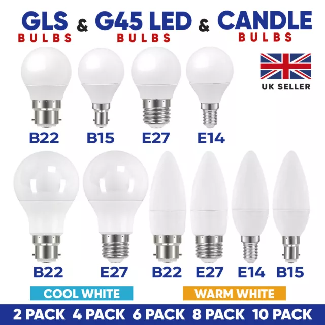 LED Golf Globe Candle Round Light Bulbs 5W SES E14 B22 Bayonet Warm Cool White