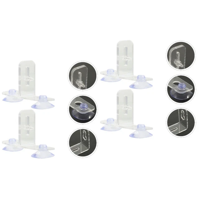 8 Sets Aquarium Suction Cup Divider Bracket Fish Tank Clip Isolation Board