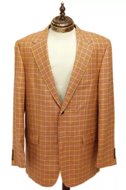 Peter Millar Multicolor Gun Club Check 100% Cashmere Dual Vent Sport Coat 42 L