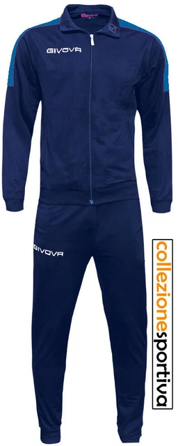 TUTA UOMO/DONNA GIVOVA REVOLUTION TRAINING PERÙ SPORT RELAX-TR033 col.blu/azzurr