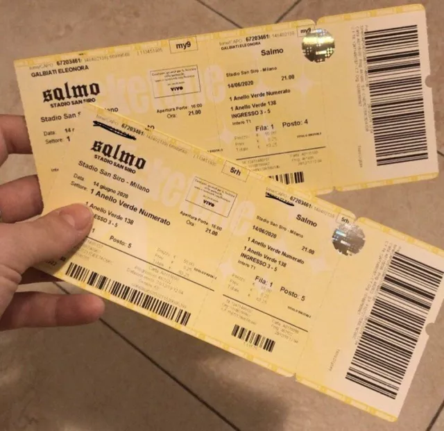2 Biglietti Concerto Salmo Flop Tour 6/07/2022 Milano, Stadio San Siro