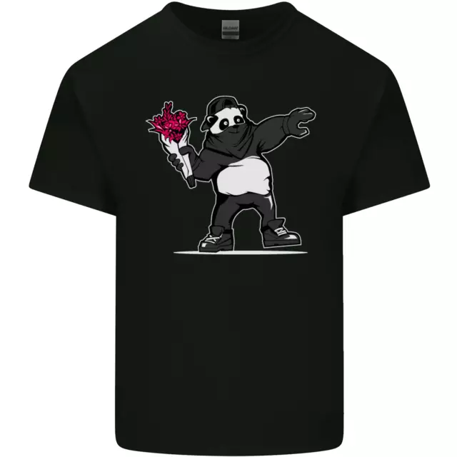 Pandalism Banksy Street Art Graffiti Uomo Cotone T-Shirt Maglietta