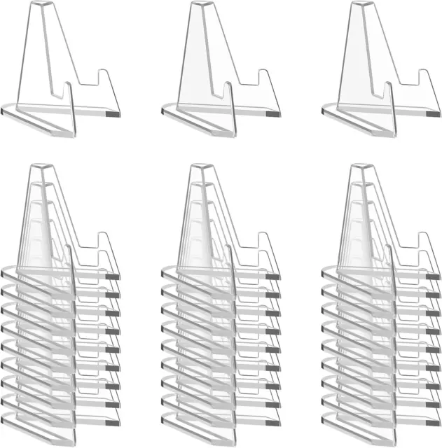 Card Display Stand, 30 Pack Clear Card Stands, Arcylic Card Display, Mini Card