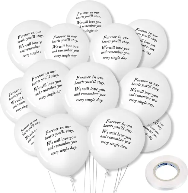 Globos conmemorativos Ailesiy 50 piezas globos conmemorativos biodegradables blancos y
