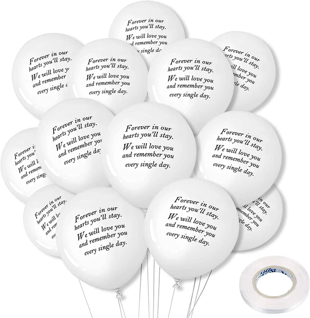 Globos conmemorativos Ailesiy 50 piezas globos conmemorativos biodegradables blancos y