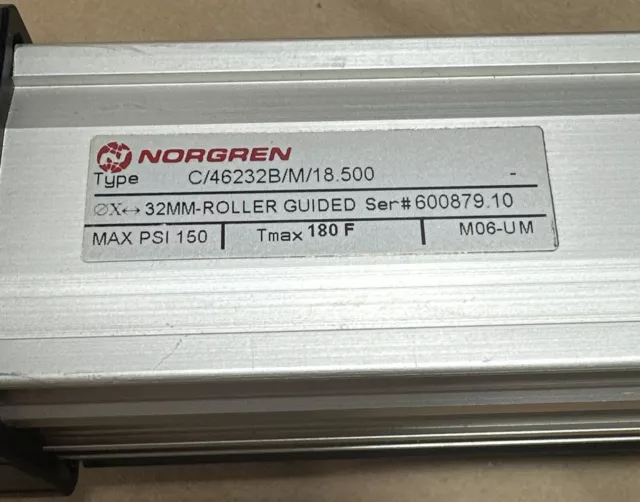 NEW NO BOX - IMI Norgren C/46232B/M/18.500 32mm Roller Guided Rodless Cylinder 2