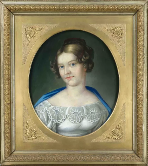KRIEHUBER , Josef Nikolaus / 1801-1876 / Großes Original Damen Portrait Gemälde