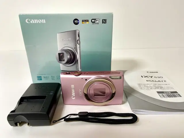 [Near Mint] Canon IXY 630 Powershot Pink Digital Camera 12x zoom w/ Box JAPAN