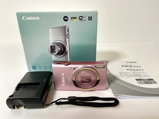 [Near Mint] Canon IXY 630 Powershot Pink Digital Camera 12x zoom w/ Box JAPAN