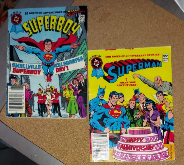 Best of DC Blue Ribbon Digest lot of 2 SUPERMAN SUPERBOY DC comics 1981