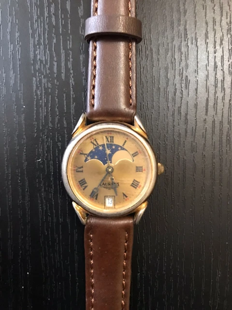 OROLOGIO LAURENS VINTAGE Con Fasi Lunari Funzionante Pila E