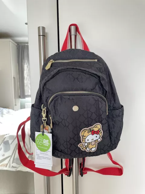 KIPLING Hello Kitty Limited Ed tiger Hk pattern Black Backpack Official Sanrio