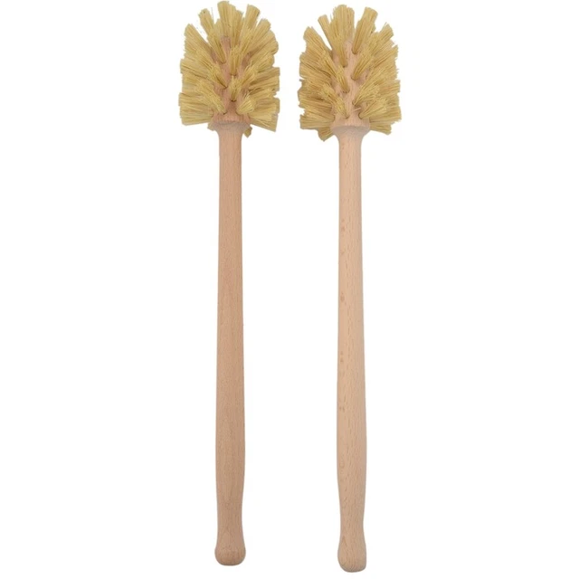 Brosse de Toilette, Paquet de 2 Brosses de Toilette en Bois de HêTre, Poils1929