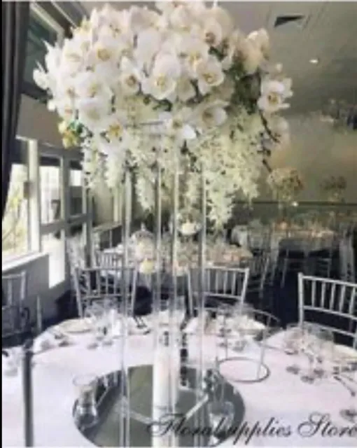 Acrylic Wedding/party  Centrepiece Table Pillars X2