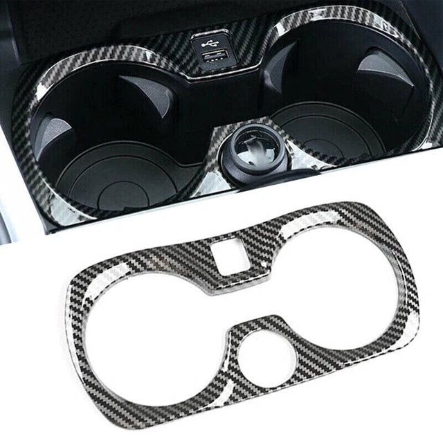 Cadre Porte-Gobelet Fibre Carbone Lumineux Pour Seat Leon 2005-2012 - Intérieur Noir