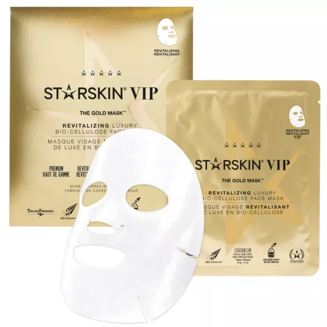 STARSKIN The Gold Mask™ Revitalising Coconut Bio-Cellulose Second Skin Mask