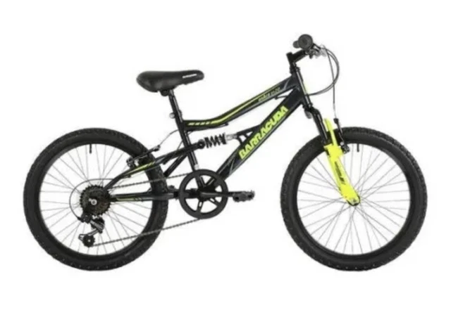 Boys 6 speed Dual Suspension Mountain Bike Ages 5 to 8 20" Wheel Barracuda Draco