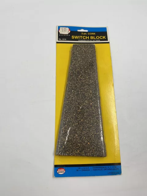 Cork Switch Block (2 pieces)  Ho Scale  NIB