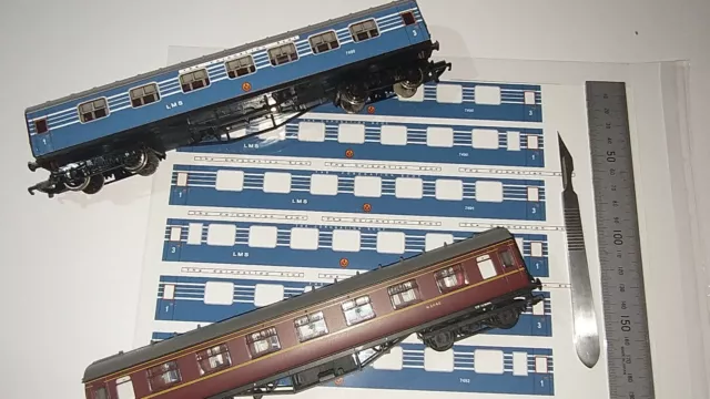 LMS Blue Coronation Scot 6 x Reisebusse Zwischenstopp Rendering Kit für Hornby R474, R422etc