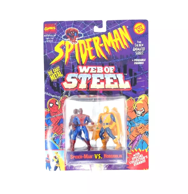 Spider-Man vs Hobgoblin Web of Steel Die Cast Metal Poseable Figures Toy Biz
