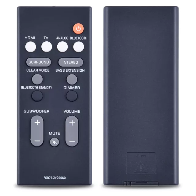 New FSR78 ZV28960 Remote Control For Yamaha Sound Bar YAS-207 ATS-1060 ATS-1070