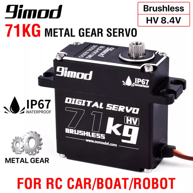 9imod High Torque 71KG 8.4V Digital Brushless Servo HV für 1/8 1/10 RC Autos