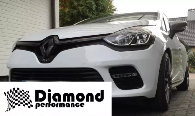 Gloss Black FRONT&REAR badge COVER for Renault Clio 4 2013-16 inc GT 200,220,EDC