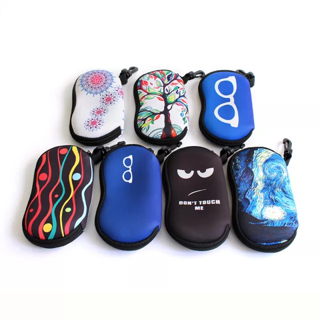 Glasses Case Portable Eye Glass Box Sunglasses Protector Bag Zipper Belt