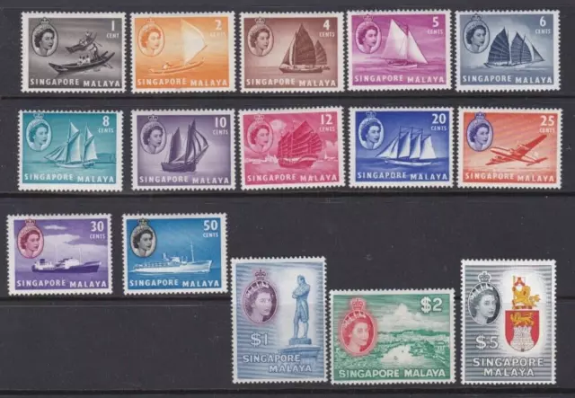 Singapore 1955 set Hinged mint see scans fresh appearance...