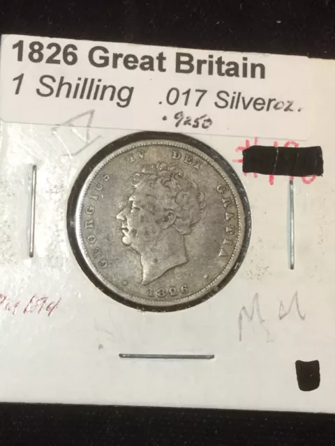 1826 George lV  Great Britain Silver Shilling!