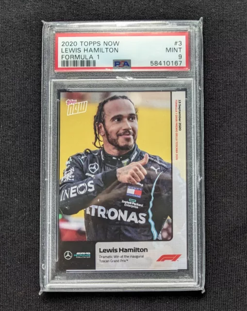 LEWIS HAMILTON PSA 9 TOPPS ORA 2020 #3 Dramatic Win PRIMA CARTA MERCEDES