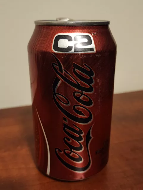 Coca Cola C2 Soda Can Rare Top Opened Empty