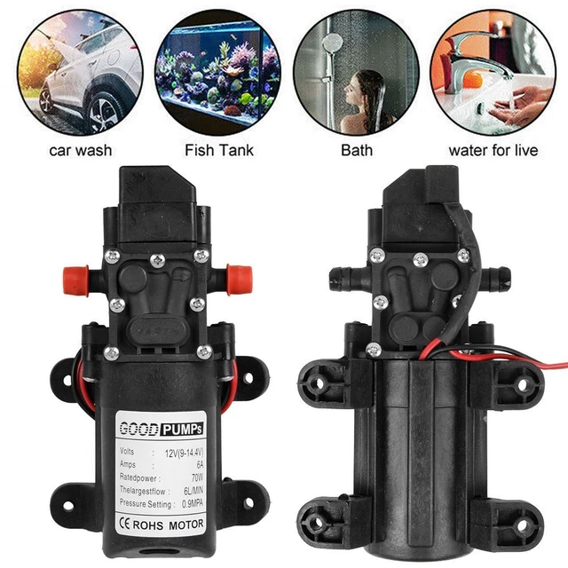 Plastic Mini Diaphragm Water Pump, 12V 0.48MPA 3.5L/Min, With - View #3