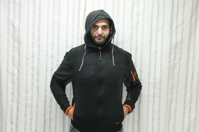 Felpa da Lavoro in Pile Uomo ISSA LINE con Cappuccio Zip Intera Maglia Invernale 2
