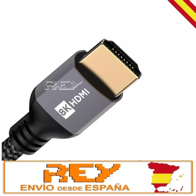 Cable HDMI 8K Macho Macho Trenzado de Ultra Alta Velocidad Entrega 24/48h. v674