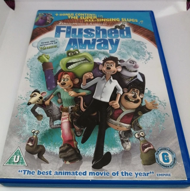 FLUSHED AWAY WITH The Super All Singing Slugs Animated DVD £2.25