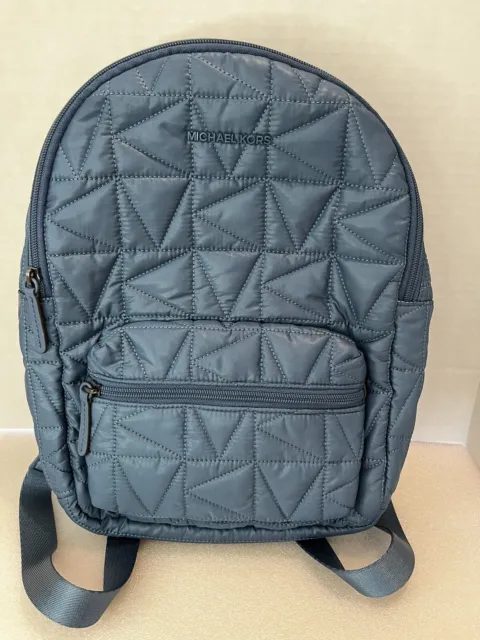 Michael Kors Winnie Medium Backpack Quilted Nylon Dark Chambray With Tags